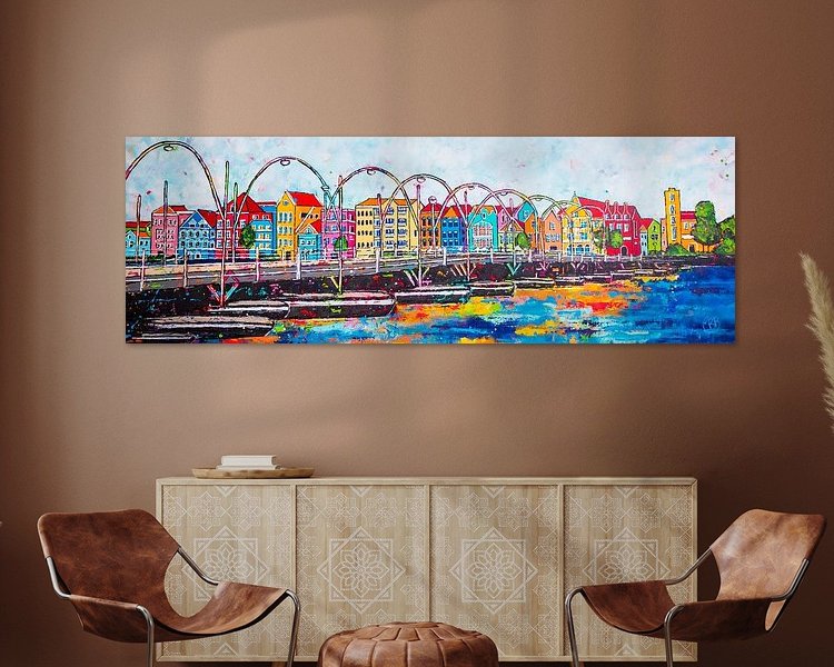 Handelskade with Pontjesbrug Curaçao by Happy Paintings / Renata